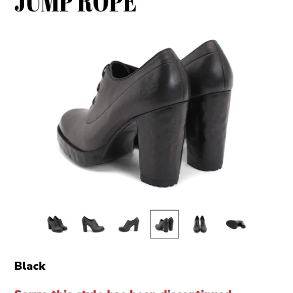 JOHN FLUEVOG Hopscotch Jump Rope Black Heeled Oxfords Size 8 - Picture 6 of 7